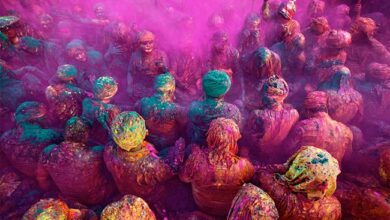 Over 2,000 People Celebrate Holi And Jewish Festival Of Purim In Israel