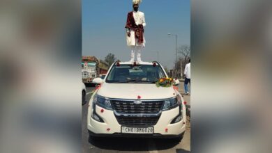 UP Groom Plays Statue Standing On A Car, Police Say Over