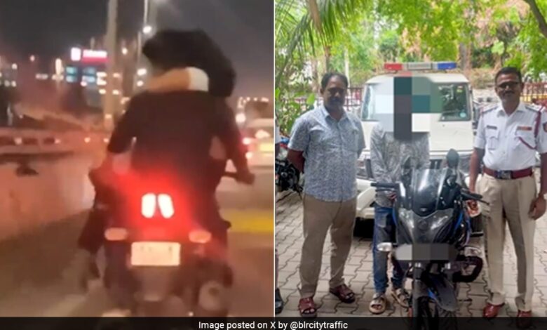 Video: Bengaluru Man Arrested For Riding Bike With Woman Sitting On Lap