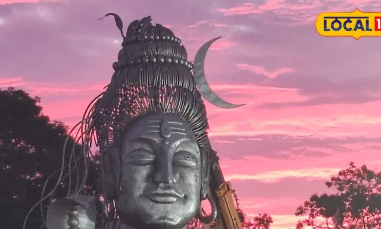 कबाड़ से जुगाड़ः विशाल शिव प्रतिमा के साथ शिवलिंग और त्रिशूल, देखें फोटो