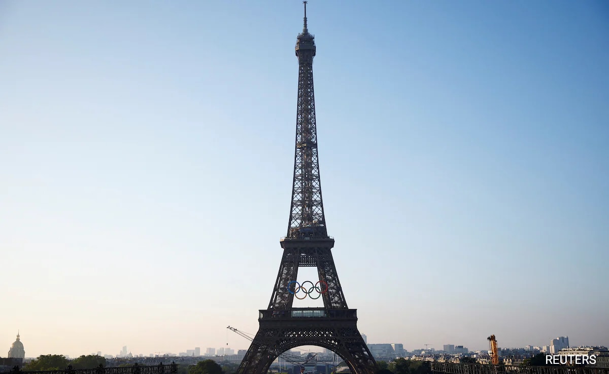 Olympic Rings On Eiffel Tower Unveiled Ahead Of Paris 2024 Games