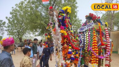 यहां ऊंट के किए जाते हैं 32 श्रृंगार, पैरों में घुंघरू और गले में माला, 2 लाख तक के पहने हैं गहनें-Here the camel is given 32 adornments, anklets on the feet and garlands around the neck, jewelery worth up to Rs 2 lakhs