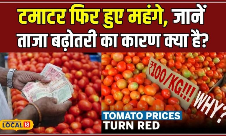 Kitchen Budget पर बढ़ते दामों का पड़ा असर! टमाटर के दाम पहुंचे ₹100 किलो #local18 – News18 हिंदी