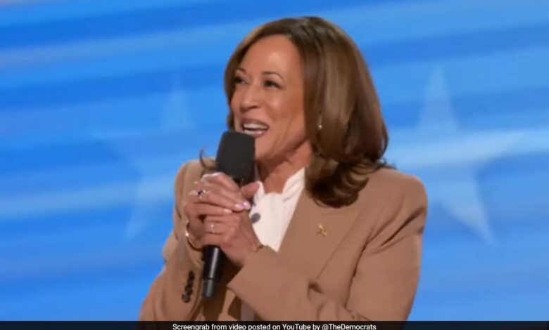 Kamala Harris Thanks Biden In Surprise Speech On Day 1 Of Democratic Event