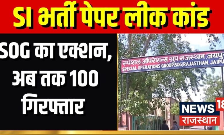 SI paper Leak : SOG का बड़ा एक्शन अब तक 100 आरोपी गिरफ्तार, 5 और ट्रेनी SI हिरासत में