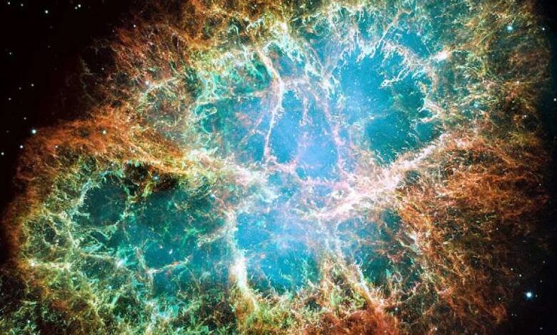 New Research Explains Zebra Pattern in Radio Waves from Crab Nebula