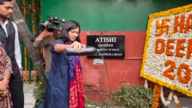 AAP MP Swati Maliwal Pours Dirty Water Outside Chief Minister Atishi's Residence