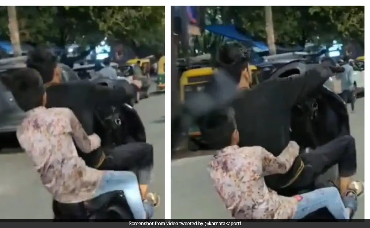 Video: Minor Performs Dangerous Scooter Stunt On Road, Bengaluru Police Reacts