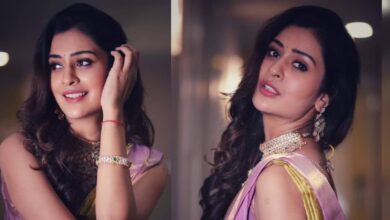 Payal Rajput glamorous photoshoot in saree gained popularity on social media sa