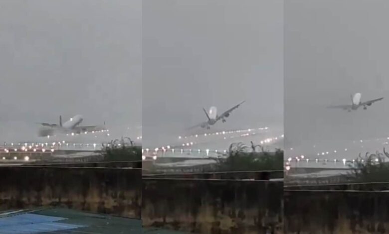 Video Shows Plane's Dramatic Landing Attempt In Chennai Amid Strong Winds