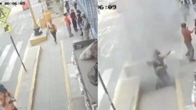 Woman Plunges Into Electrical Box During Sidewalk Blast In Peru