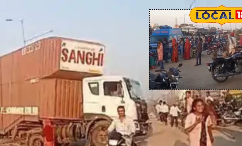 पाली में हाईवे पर चलते कंटेनर का फट गया टायर....पीछे आ रहा था बड़ा वाहन, फिर जो हुआ, जानिए