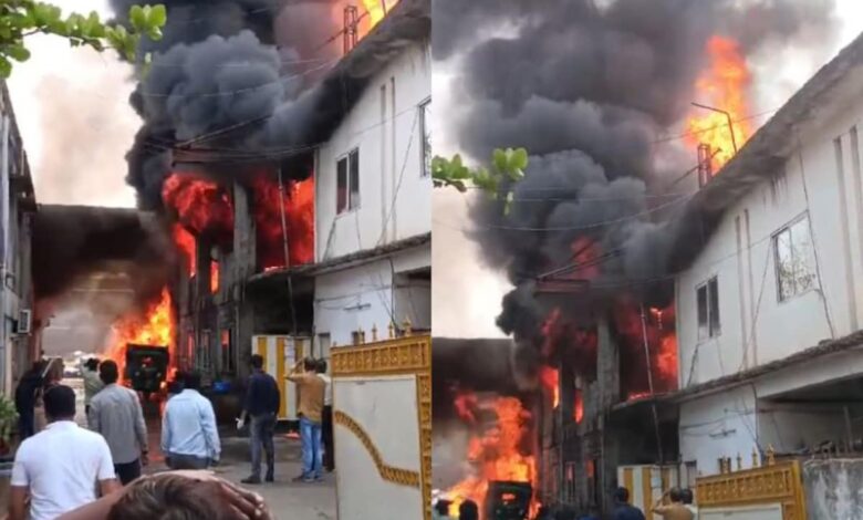 Massive Fire Erupts In Chemical Factory In Madhya Pradesh Capital