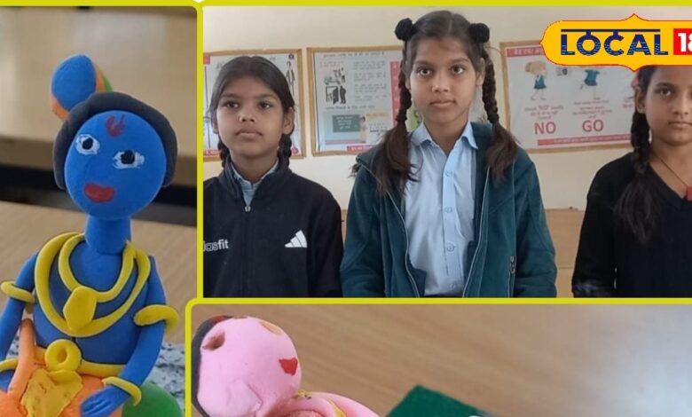 clay art learned from social media, unique art of school girls got appreciation