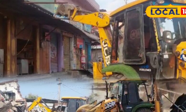 Bulldozer action taken on encroachment karauli Maa Kaila Devi fair
