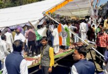 Congress Leaders, Workers Injured As Stage Collapses During Protest In Bhopal