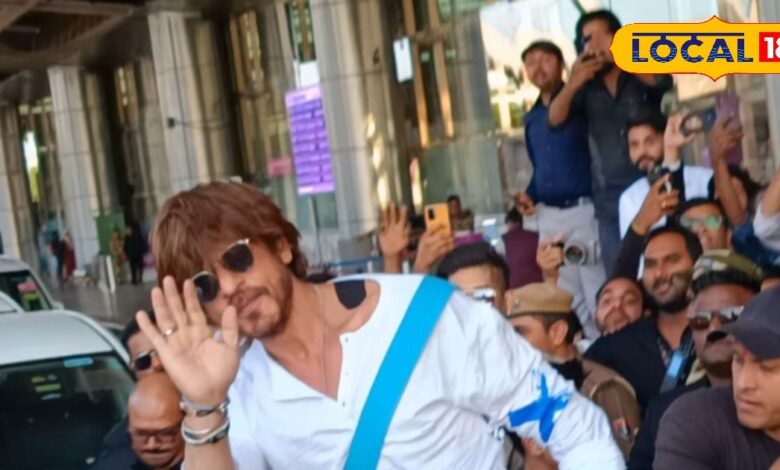 Shah Rukh Khan: IIFA अवॉर्ड्स के लिए जयपुर पहुंचे किंग खान, एयरपोर्ट पर उमड़ा जन सैलाब, फैन्स को दिया फ्लाइंग किस