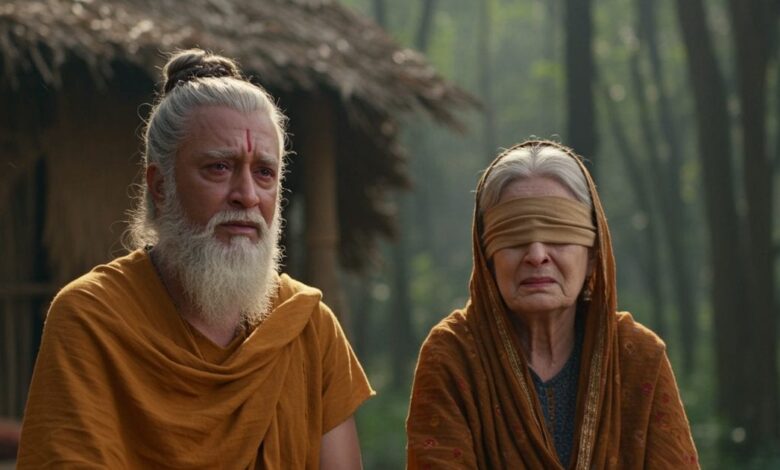 महाभारत युद्ध के बाद धृतराष्ट्र-गांधारी का जीवन: दुख, संन्यास, मृत्यु