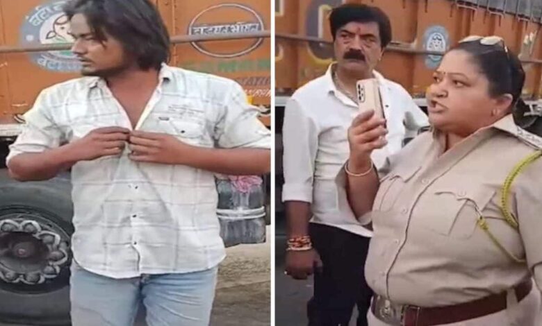 ...जब लेडी इंस्पेक्टर को आया गुस्सा, सरेराह ट्रक चालक के बाल पकड़कर खीचें, जानें क्यों बरपा हंगामा?