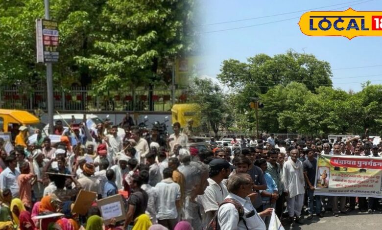 Villagers Protest: पंचायत गठन की मांग को लेकर अनूठा प्रदर्शन, तीर-कमान और थाली-मादल लेकर कलेक्ट्रेट पहुंचे ग्रामीण