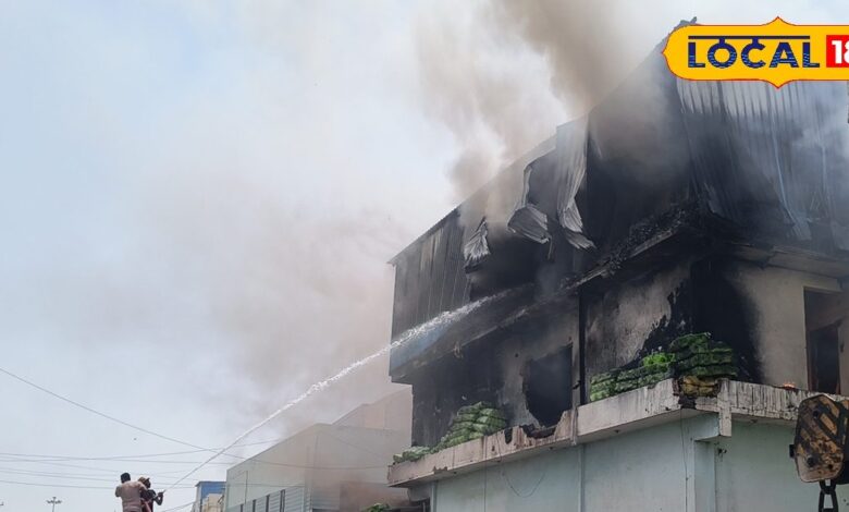 Suddenly a three-storey oil warehouse caught fire know incident