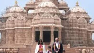 American vice president JD vance akshardham visit | अमेरिकी उपराष्ट्रपति जेडी वेंस का अक्षरधाम मंदिर भ्रमण