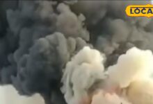 Trailer accident: A trailer loaded with asphalt caught fire on Bharatmala Expressway, the driver saved his life by jumping