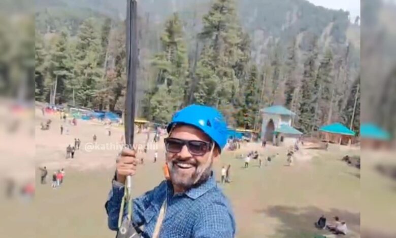 Unaware Tourist On Zipline Captures Pahalgam Terror Attack
