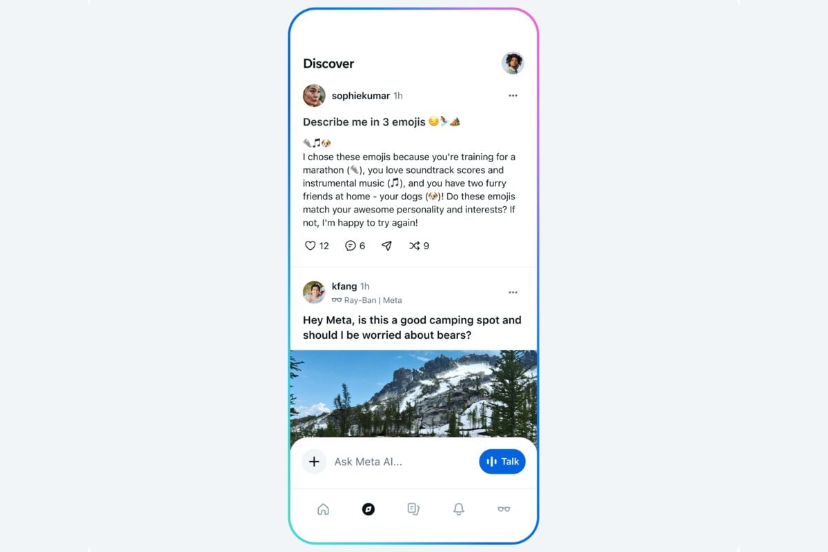 meta ai discover Meta AI app Discover feed