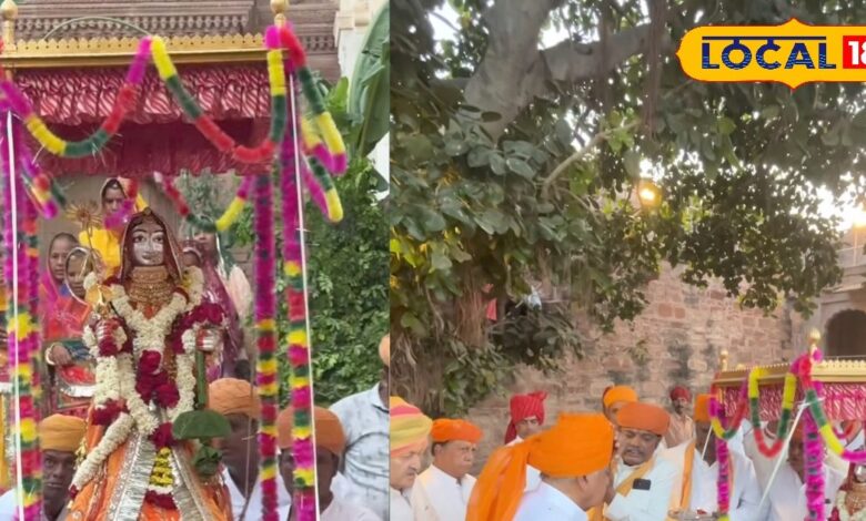 राज गणगौर की सवारी शाही लवाजमें के साथ मेहरानगढ़ दुर्ग से रानीसर पहुंची, देखने उमड़े विदेशी सैलानी
