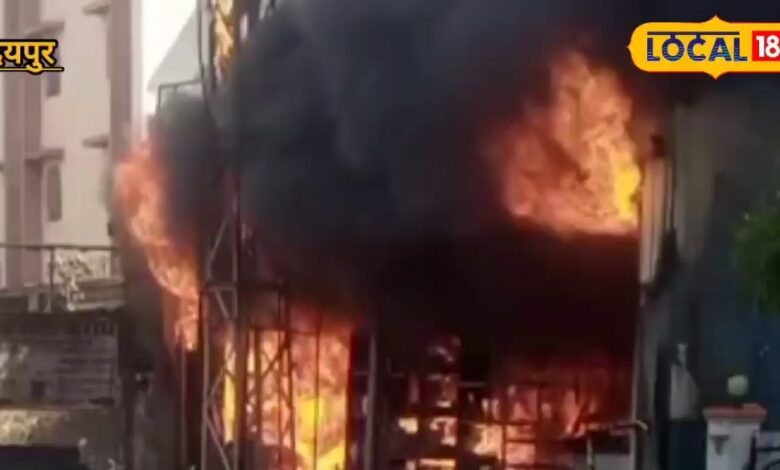 Massive Fire Breaks Out at Plastic Warehouse in Udaipur, Six Fire Tenders Rushed to Spot