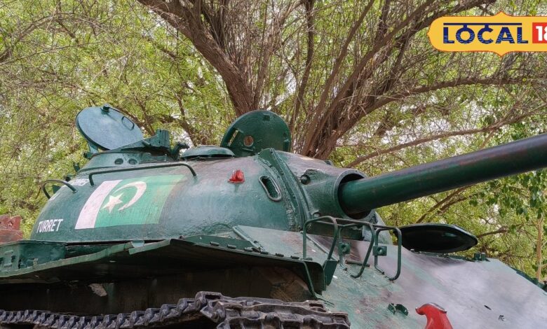 This tank with inverted flag symbol of Pakistan defeat