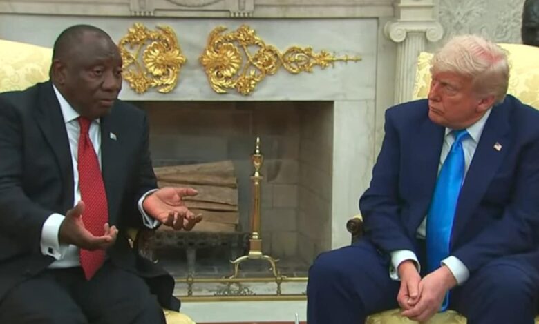 Donald Trump Confronts South Africa's Ramaphosa Over Claims Of A 'White Genocide'
