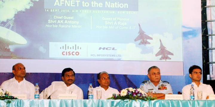 Defence Minister Ak Antony inaugurated the AFNET system in 2010. 
