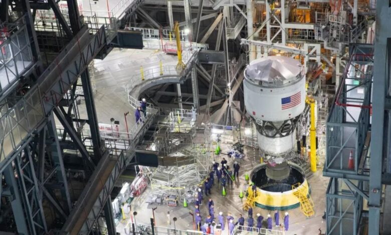 NASA Stacks Artemis 2 Second Stage While the Future of SLS Remains Uncertain