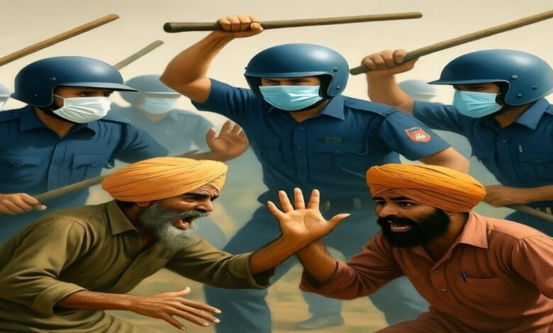 Hanumangarh Police Lathicharge | DAP Lathicharge