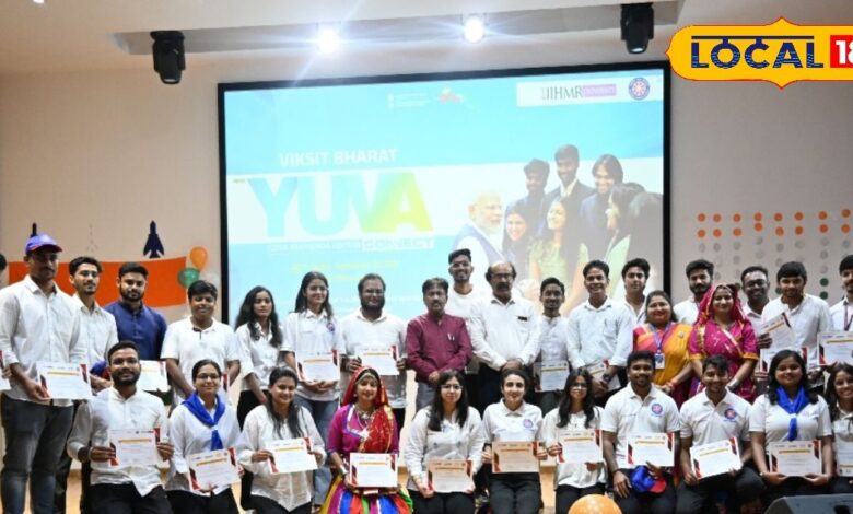 Vikasit Bharat Yuva Connect program organized at Jaipur IIHMR University, youth icons also gave message to the students