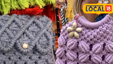 मैक्रामे हैंडबैग, कीचेन और सजावटी सामान के आकर्षक डिज़ाइन और कीमतें.