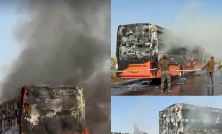 AC Sleeper Bus Fire Jodhpur Jaisalmer, CM Visits Hospital