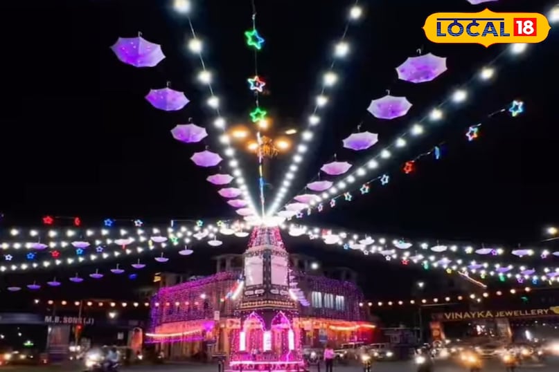 जापानी और राजस्थानी थीम पर अनोखी सजावट 