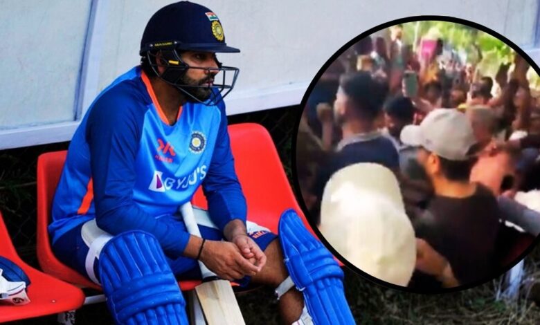 Chaos at Shivaji Park with rohit sharma: रोहित शर्मा को हजारों लोगों ने घेरा, मुश्किल से जान बचाकर निकले