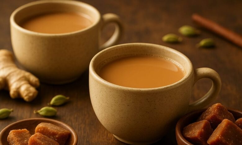 how to make jaggery tea recipe । सर्दियों में इम्यूनिटी बढ़ाने के लिए बनाएं गुड़ की चाय जानें रेसिपी