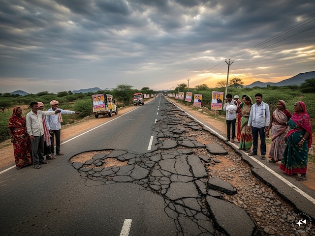 अंता उपचुनाव : बारां-मांगरोल की 30 KM की टूटी सड़क तय करेगी हार-जीत