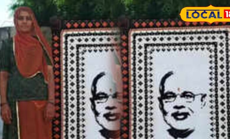 लूणी की महिला कलाकार ने सिर्फ सूती धागों से बनाई पीएम मोदी की अनोखी तस्वीर!