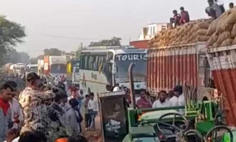 लालसोट-कोटा मेगा हाईवे पर भारी जाम