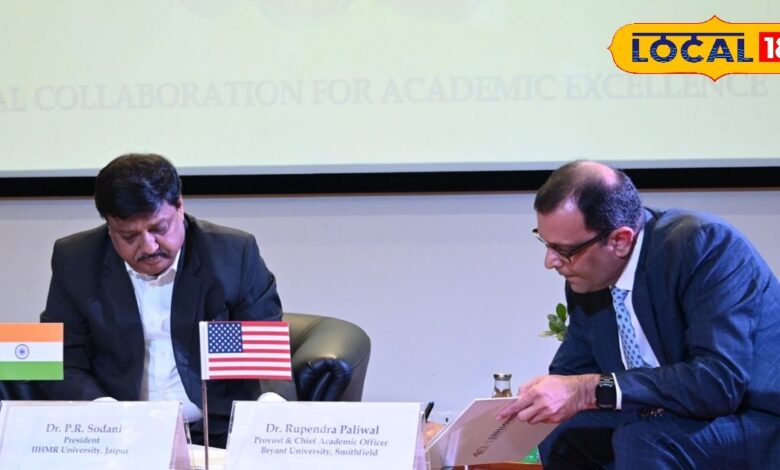 IIHMR University Jaipur MOU | Bryant University USA collaboration | IIHMR research projects | international education partnership | student exchange program India USA | Jaipur education news