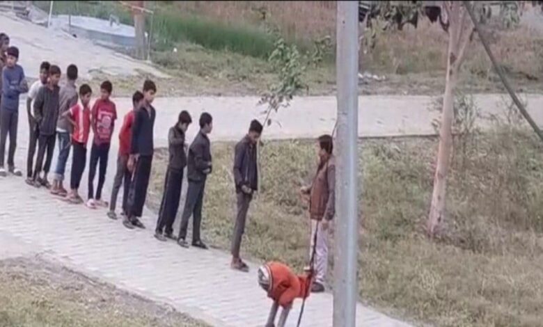 Jhalawar residential school violence | students beaten in school | children forced to do punishment | viral school video India