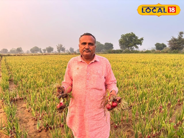 अलवर के किसान ने नीम-छाछ-कपूर से तैयार की ऑर्गेनिक प्याज की फसल, बनी मिसाल