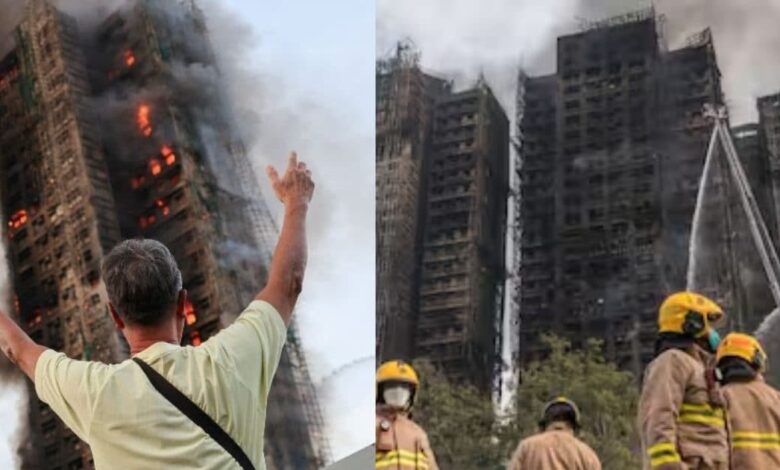 Hong Kong Fire Miracle | Hong Kong Fire Miracle Man Rescued Alive From 16th Floor | Hong Kong Man Rescued Alive After 24 Hours | Hong Kong Fire as Death Toll Hits 65 | Hong Kong Fire burnt building rescue operation update | हांगकांग की आग में चमत्कार | हांगकांग आग में जिंदा निकला शख्स
