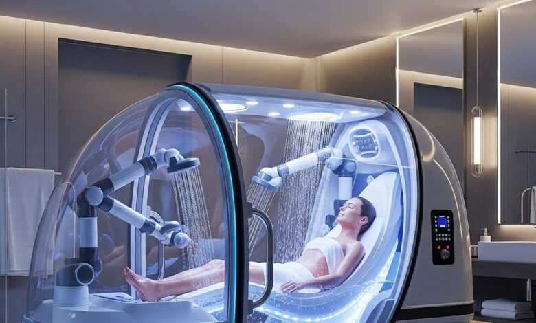 Human Washing Machine Made By japan How Much it Cost| ठंड की सबसे बड़ी परेशानी दूर! नहाने के लिए बनी ऐसी मशीन कि देखते ही कपड़े उतार दौड़ जाएंगे बाथरूम